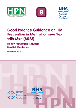 Good Practice Guidance on HIV Prevention in Men who have Sex