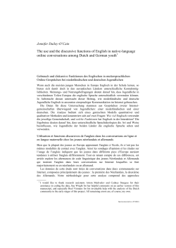 The use and the discursive functions of English in native