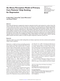 An Illness Perception Model of Primary Care Patients` Help Seeking