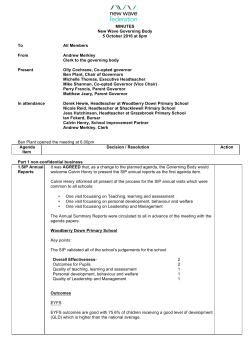 New Wave Federation Governors Meeting Minutes 5 October 2016