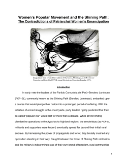 Women`s Popular Movement and the Shining Path