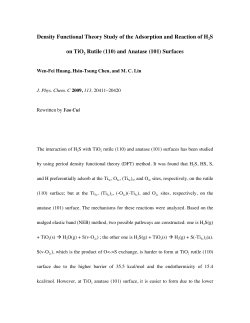 Density Functional Theory Study of the Adsorption and Reaction of
