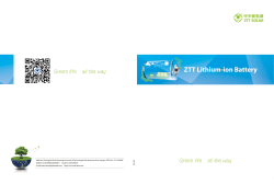 To Be The World Class Manufacturer of Energy Storage