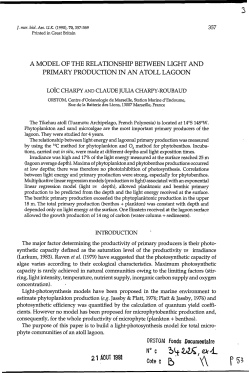 A model of the relationship between light and primary production in
