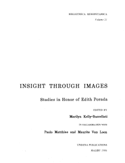 INSIGHT THROUGH IMAGES Studies in Honor of Edith Porada