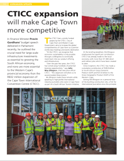 CTICC expansion - South African Tourism