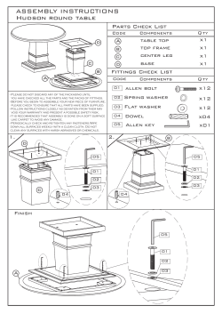 Hudson round table ASSEMBLY INSTRUCTIONS