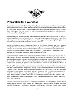 Preparation for a Workshop - Temple of the Way of Light