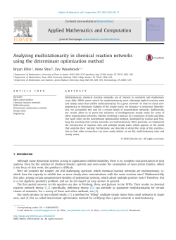 Analyzing multistationarity in chemical reaction networks using the