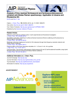 Analysis of time resolved femtosecond and femtosecond