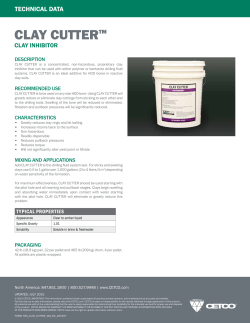 CLAY CUTTER&trade; Technical Data Sheet