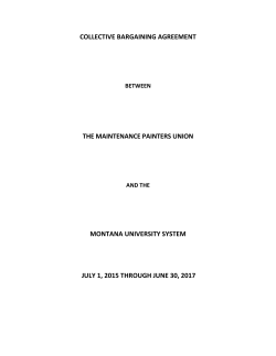 Maintenance Painters Union - Montana University System