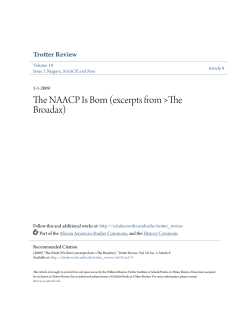 The NAACP Is Born (excerpts from >The Broadax)