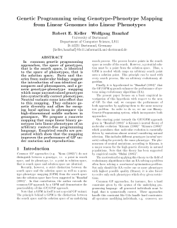Genetic Programming using Genotype