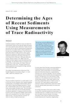 Determining the Ages of Recent Sediments Using