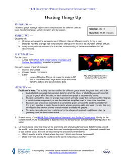 Heating Things Up - Universities Space Research Association