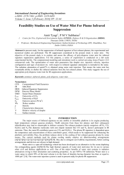 Feasibility Studies on Use of Water Mist For Plume Infrared
