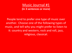 Music Journal #1 (in 3 sentences or more)
