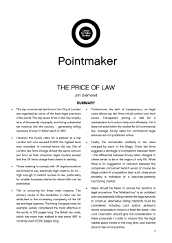 The Price of Law - Centre for Policy Studies