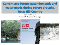 Current and Future Water Shortages