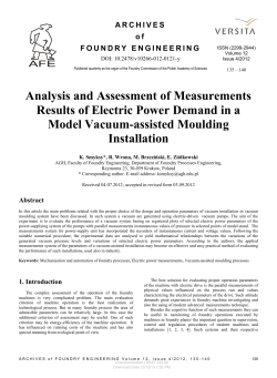 Analysis and Assessment of Measurements Results of Electric