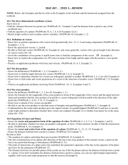 NOTE: Below, the Examples and the hw refer to the Examples