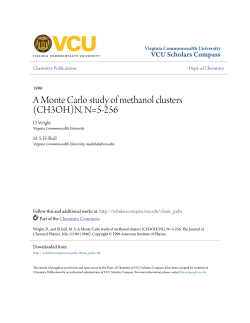 A Monte Carlo study of methanol clusters
