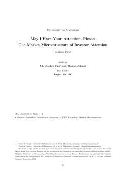 May I Have Your Attention, Please: The Market Microstructure