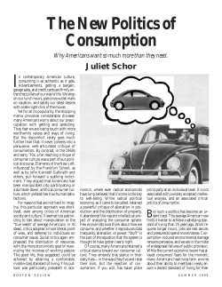 The New Politics of Consumption
