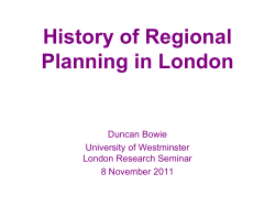 Planning in London from Julius Caesar to Boris Johnson