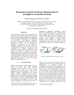 Parametric Analysis of Energy Requirements of In