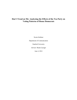 Don`t Tread on Me: Analyzing the Effects of the Tea Party on Voting