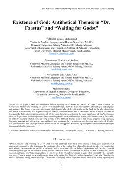 Existence of God: Antithetical Themes in &ldquo;Dr. Faustus&rdquo; and &ldquo;Waiting