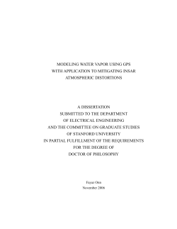 modeling water vapor using gps with application to mitigating insar