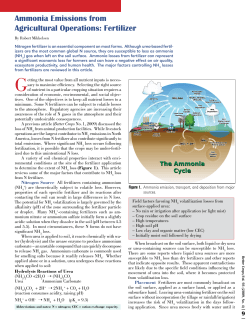 Ammonia Emissions from Agricultural Operations: Fertilizer