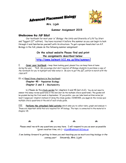 Advanced Placement Biology