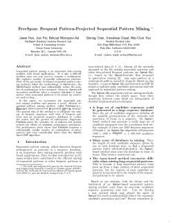 FreeSpan: Frequent Pattern-Projected Sequential Pattern Mining