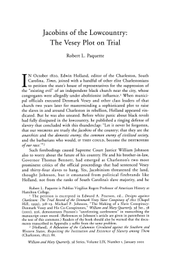 Jacobins of the Lowcountry: The Vesey Plot on Trial