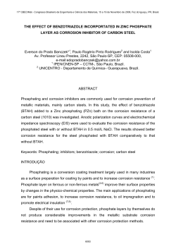 THE EFFECT OF BENZOTRIAZOLE INCORPORTATED IN ZINC