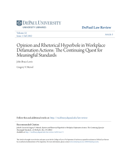 Opinion and Rhetorical Hyperbole in Workplace