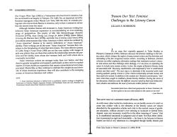 Treason Our Text: Feminist Challenges to the Literary Canon