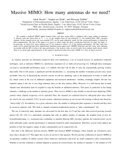 Massive MIMO: How many antennas do we need?