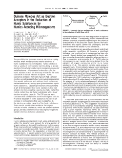 Quinone Moieties Act as Electron Acceptors in the Reduction of