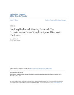 Looking Backward, Moving Forward: The Experiences of Indo