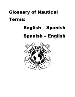 Glossary of Nautical Terms: English &ndash; Spanish Spanish &ndash; English