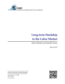 Long-term Hardship in the Labor Market
