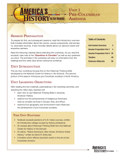 Pre-colUmbian america