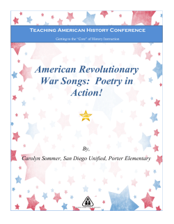 American Revolutionary War Songs: Poetry in Action!