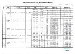 ANNA UNIVERSITY PRACTICAL EXAMTNATIONS NOVEMBER