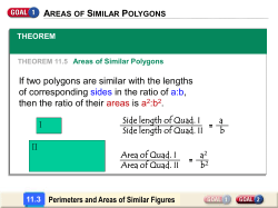 11.3 Perimeters and Areas of Similar Figures